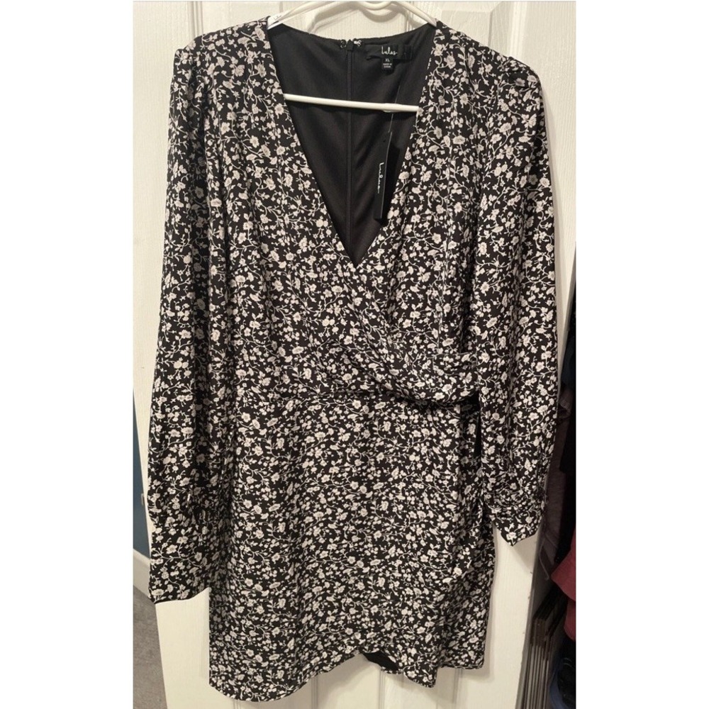 Lulus Awaken My Love Black Long Sleeve Dress Size XL‎ NEW WITH TAGS
